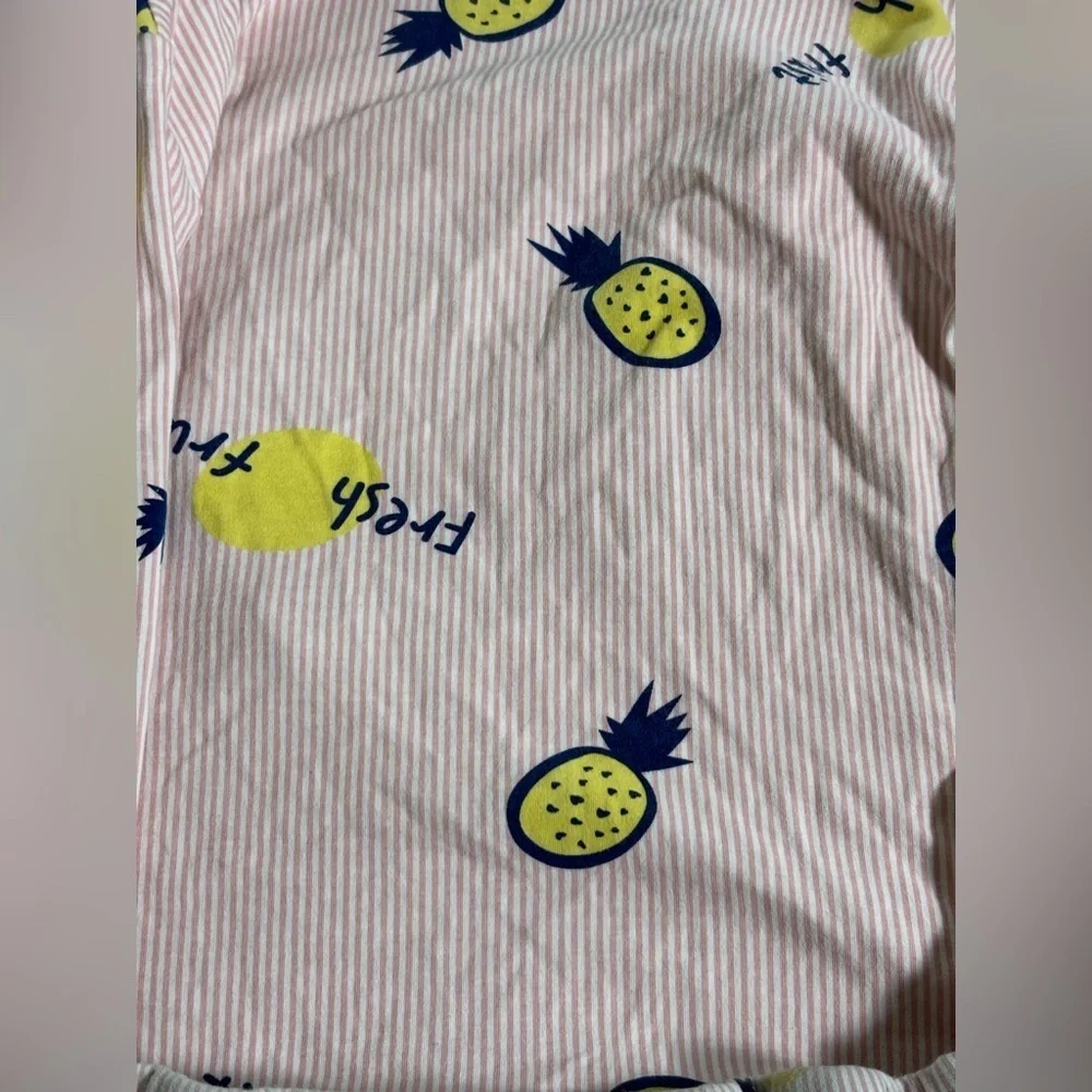 Women's Maternity Pineapple Striped Top and Pant Set